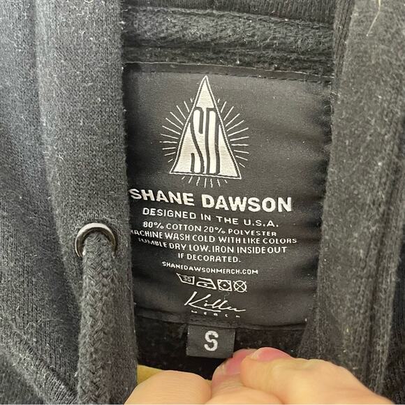 SHANE DAWSON Killer Merch Black and Pink Hooded Sweatshirt Size Small - Picture 3 of 6